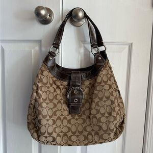 Vintage Coach Brown Signature Tote Bag